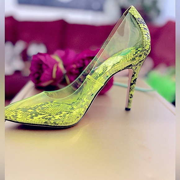 Jessica Simpson Neon Green Python Pixera Pumps - Picture 6 of 16